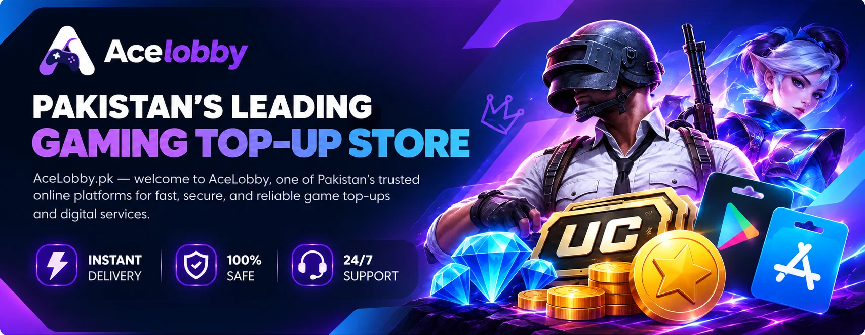 AceLobby.pk - Pakistan's #1 Gaming Top-Up Store